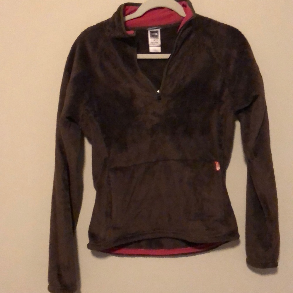 Brown Soft Fur North Face Jacket